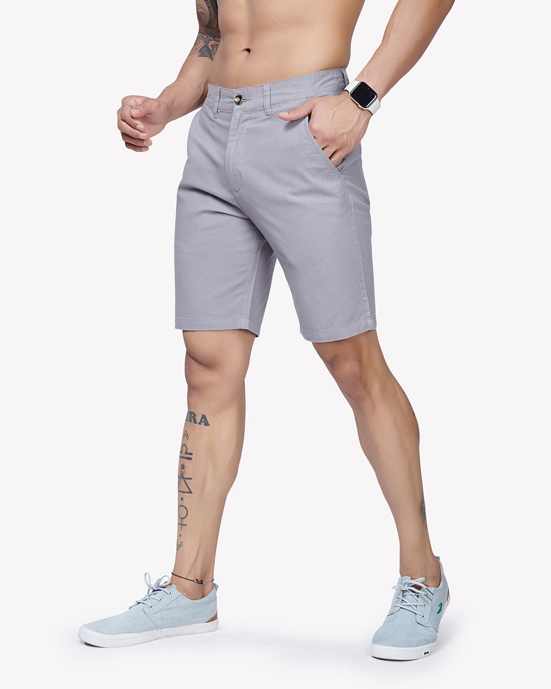 Buy Men's Grey Shorts Online at Bewakoof