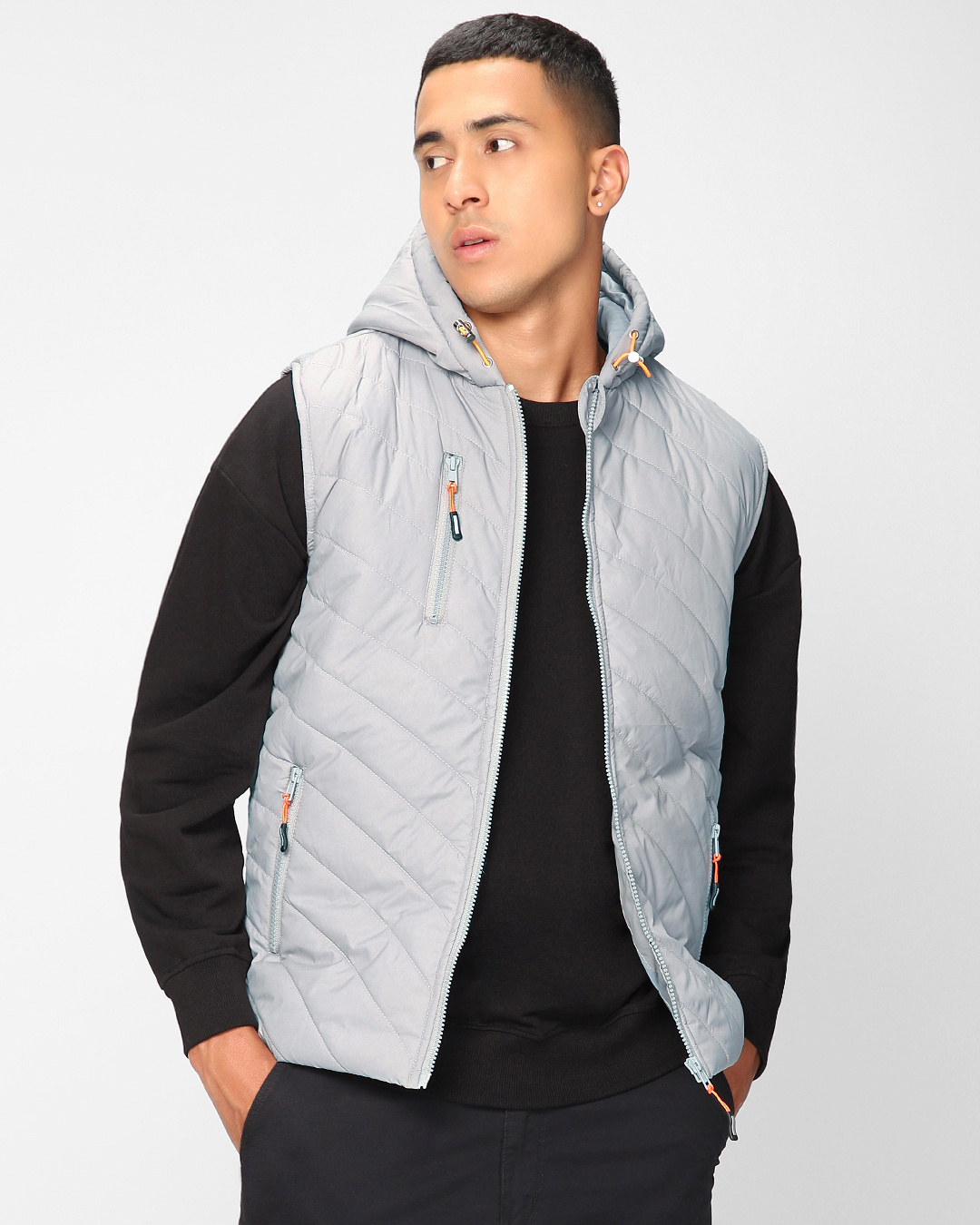 mens grey nike puffer jacket