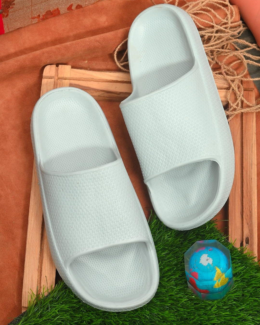 mens grey adidas sliders