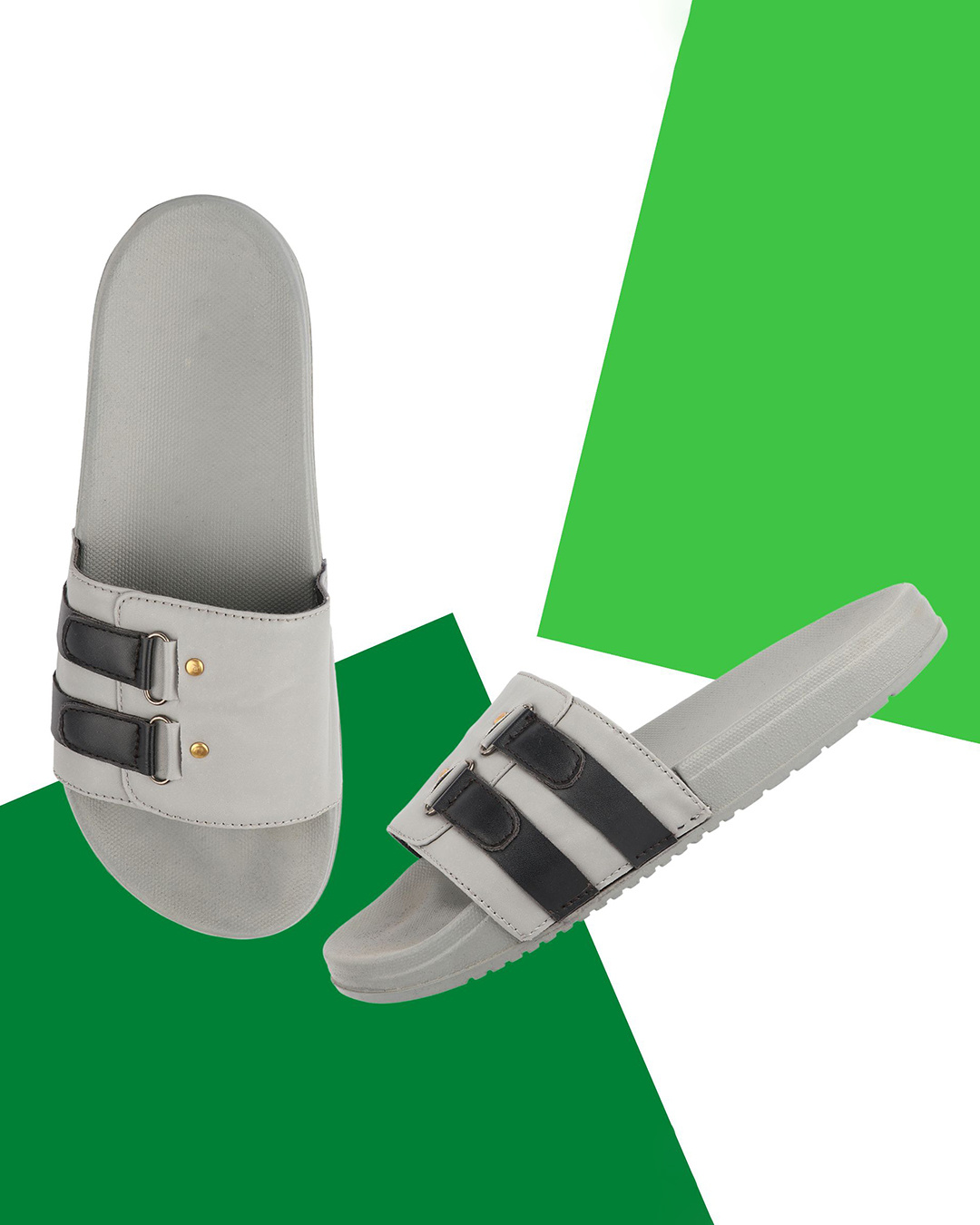 mens grey nike sliders