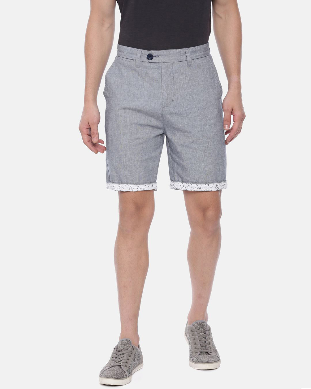 Buy Men's Grey Slim Fit Cotton Shorts for Men Grey Online at Bewakoof