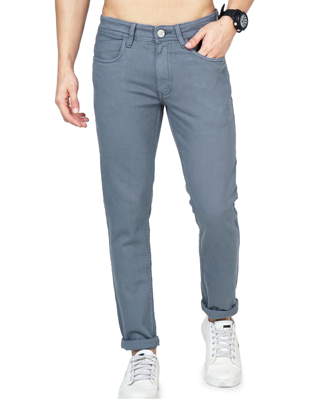 Buy Men's Grey Slim Fit Jeans for Men Grey Online at Bewakoof