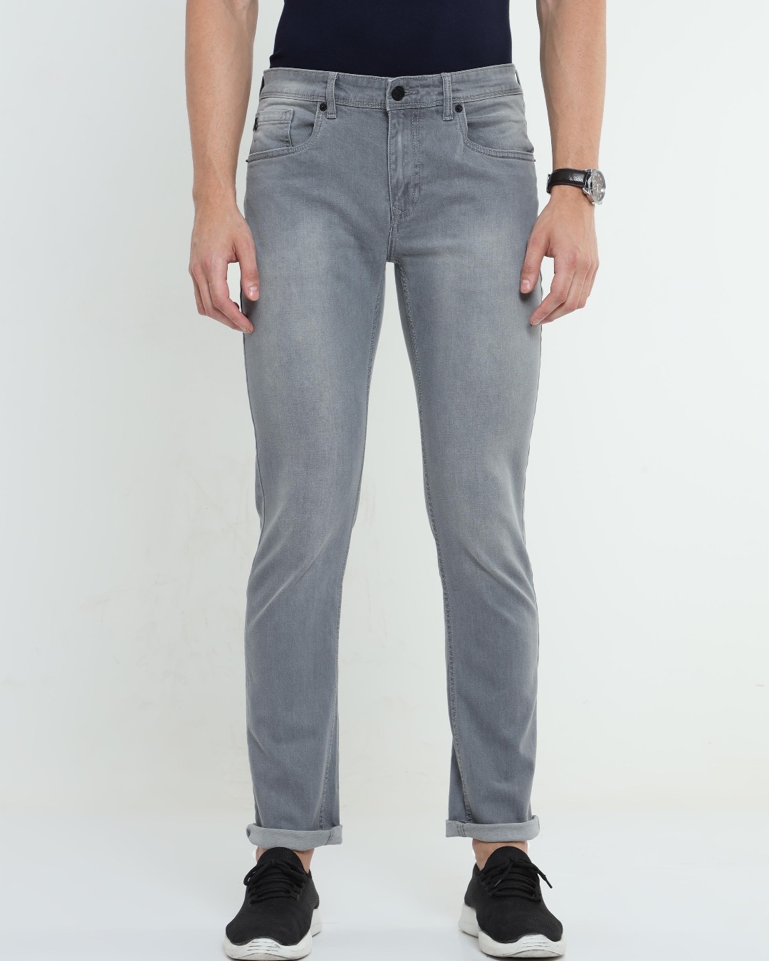 Buy Men's Grey Slim Fit Jeans Online at Bewakoof