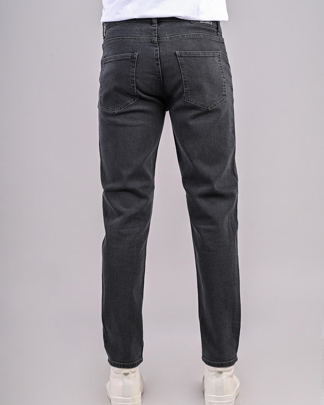 Shop Men's Grey Slim Fit Jeans-Back