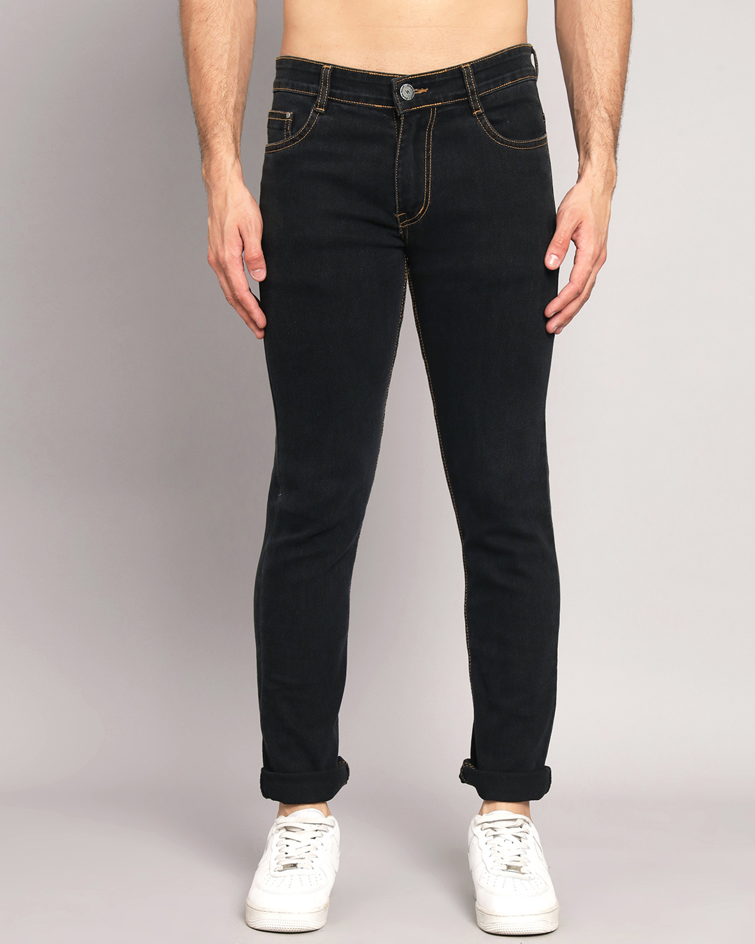 Men's Grey Relaxed Fit Jeans