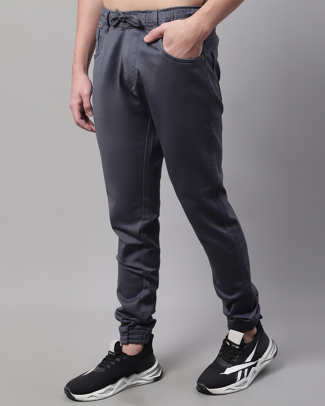 Buy Men's Grey Slim Fit Jogger Jeans Online at Bewakoof
