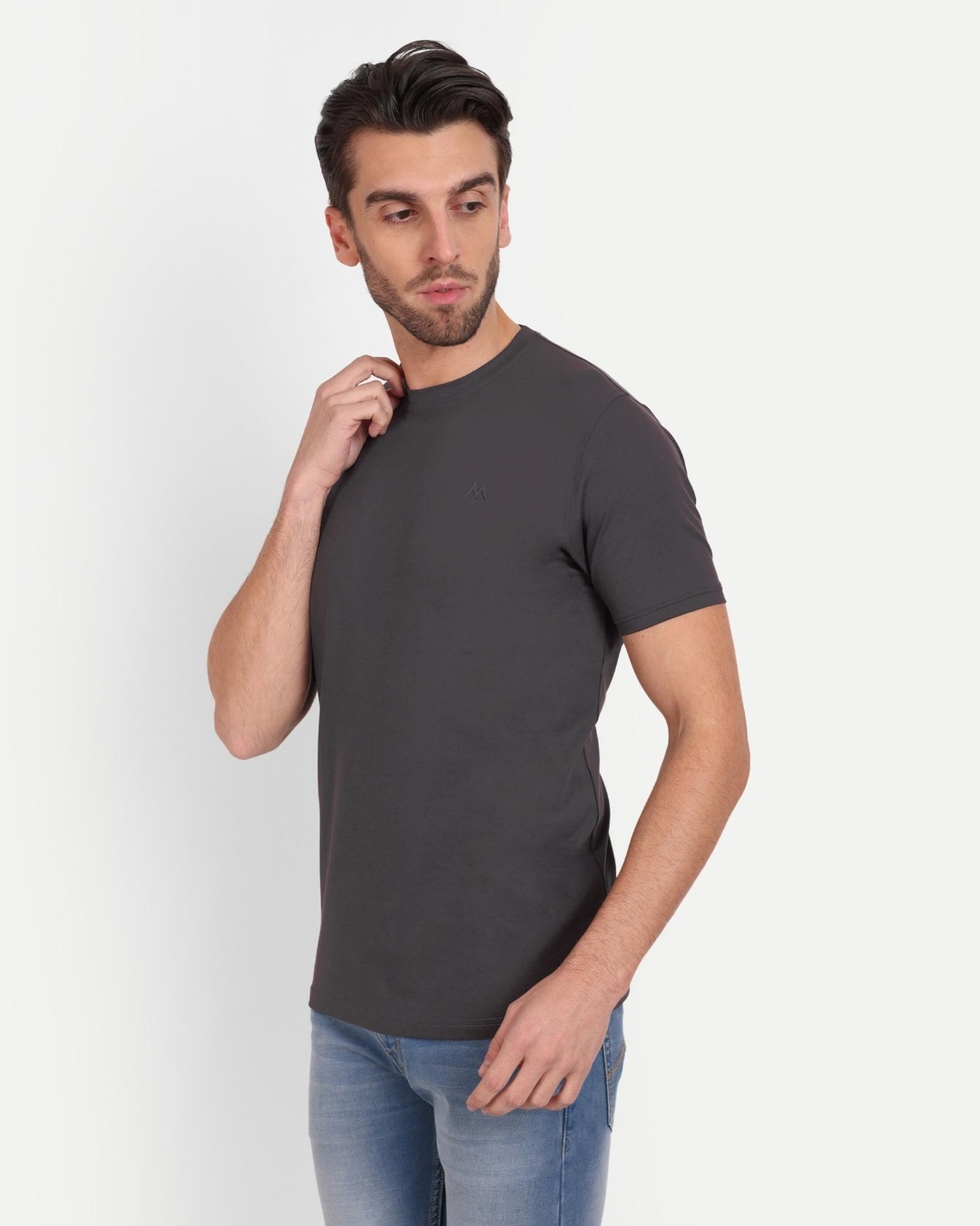 Buy Men's Grey T-shirt Online at Bewakoof