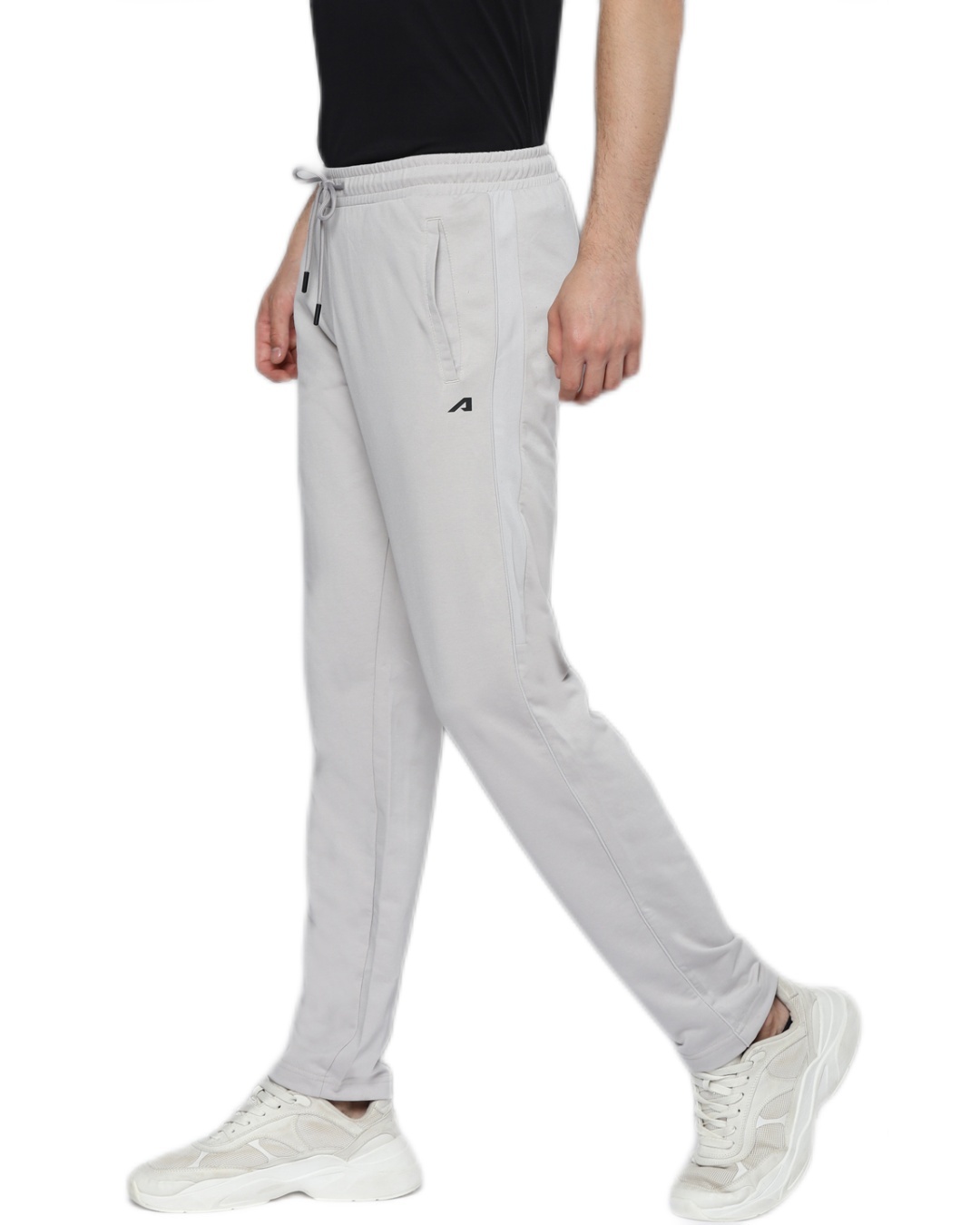 Shop Men's Grey Slim Fit Track Pants-Back
