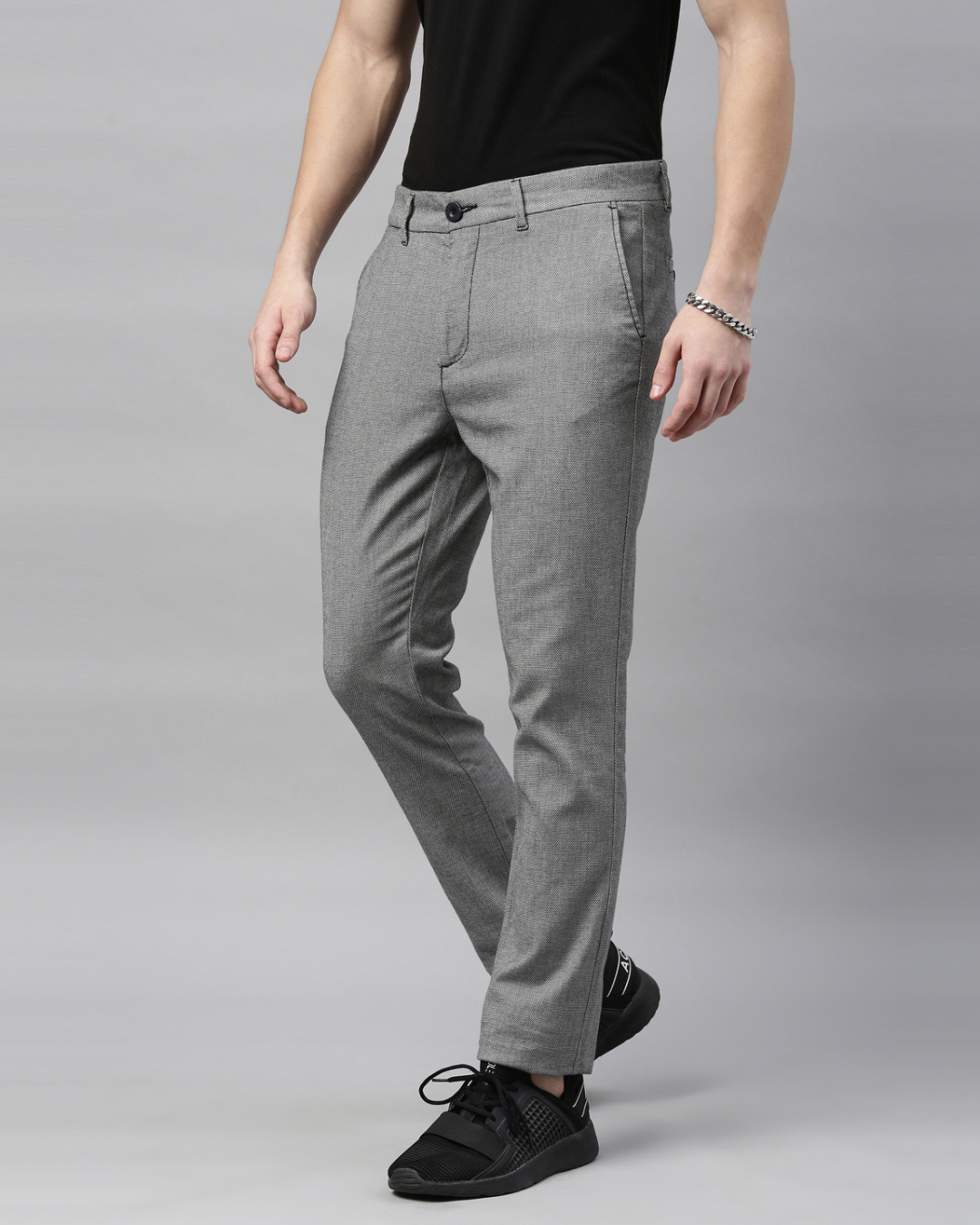 Shop Men's Grey Slim Fit Trouser-Back