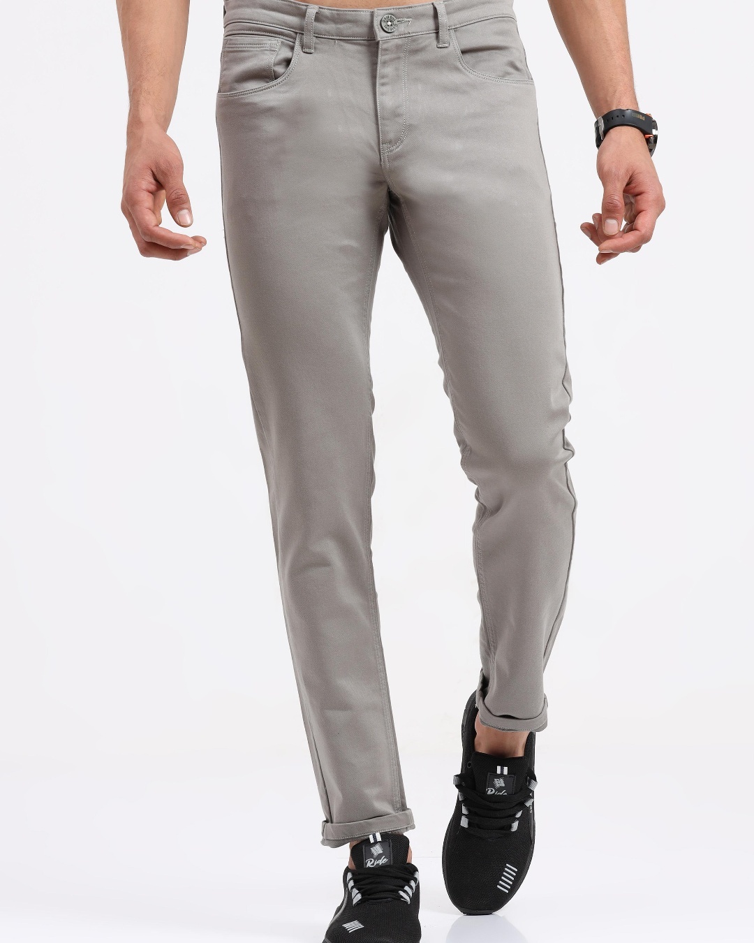Buy Men's Grey Slim Fit Trousers for Men Grey Online at Bewakoof