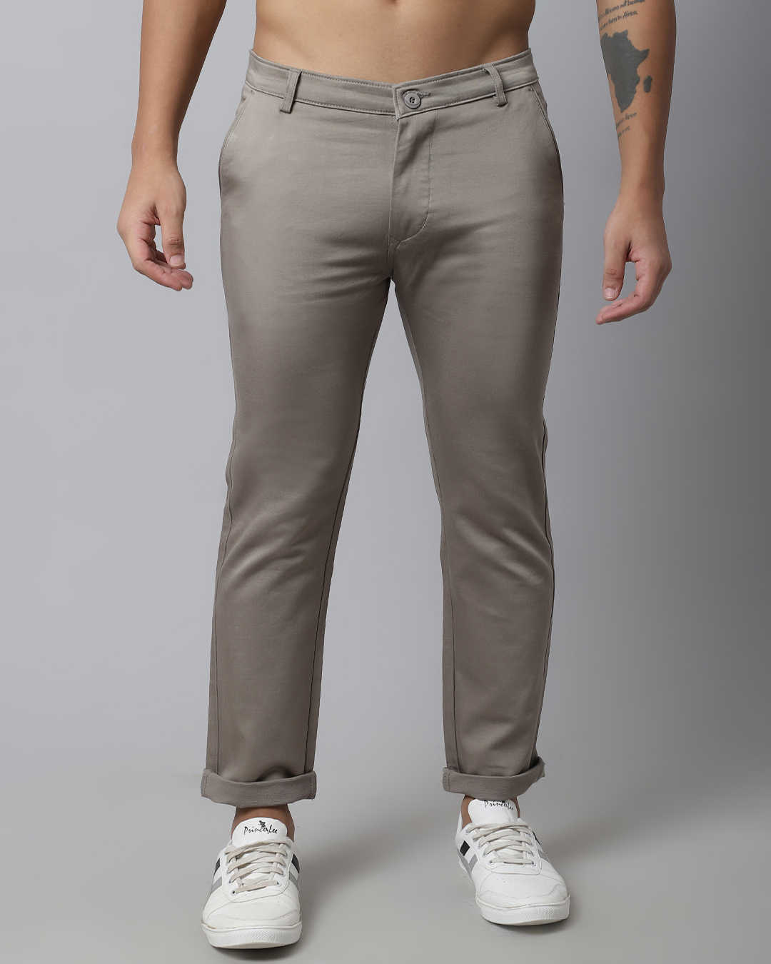 Buy Men's Grey Slim Fit Trousers for Men Grey Online at Bewakoof