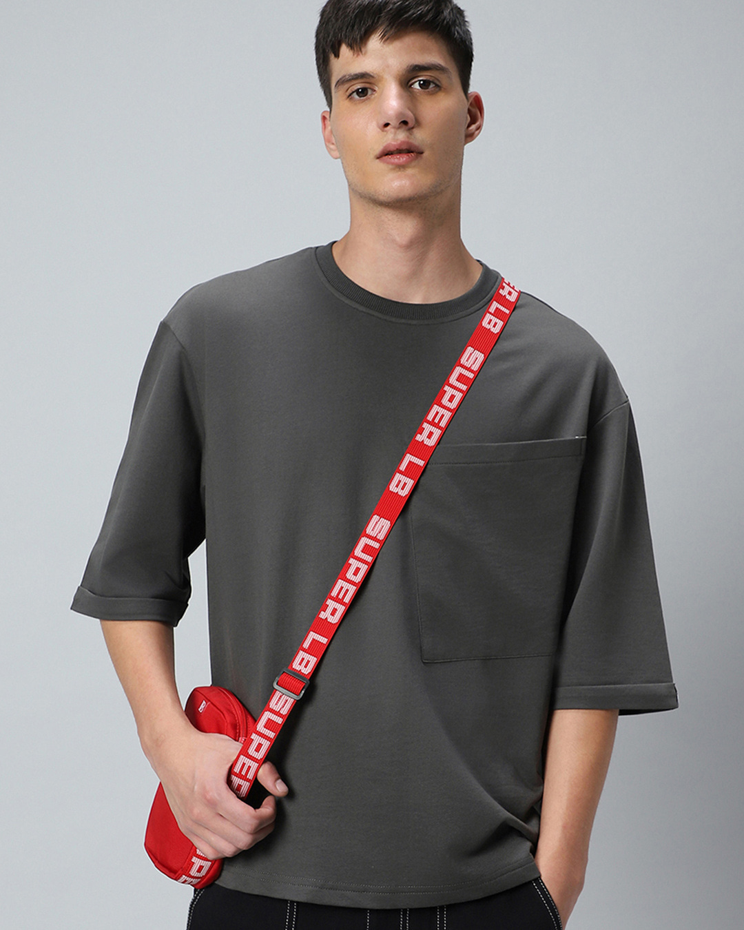 Buy Mens Grey Super Loose Fit T Shirt Online At Bewakoof 1451