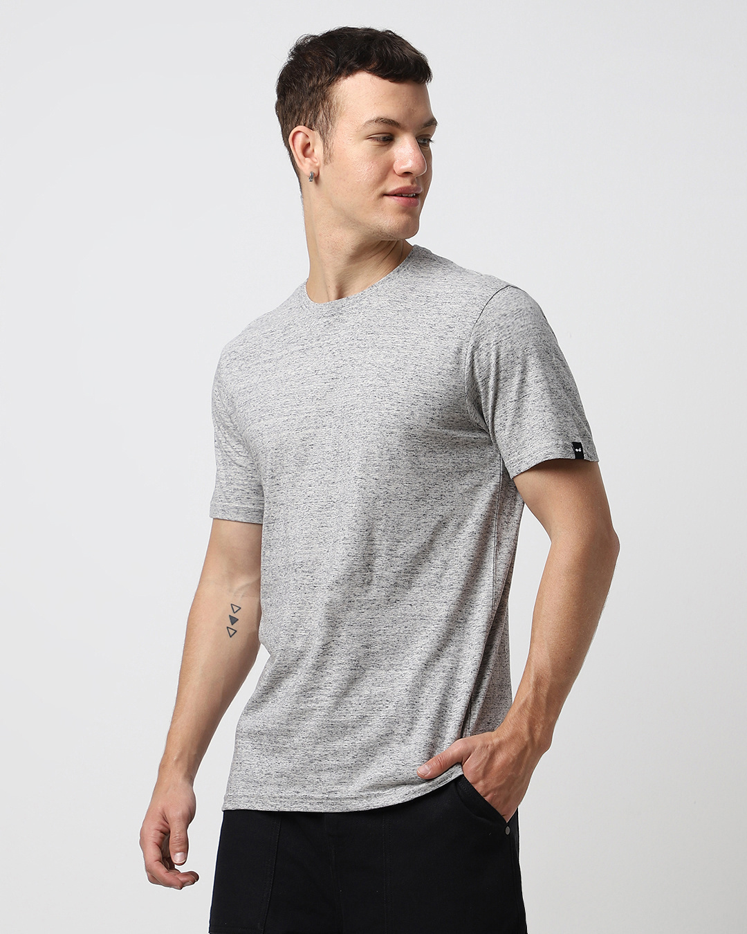 Shop Men's Grey T-shirt-Back