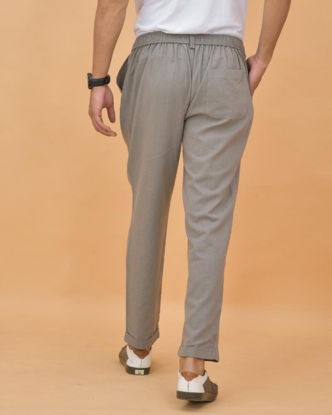 Shop Men's Grey Trousers-Back