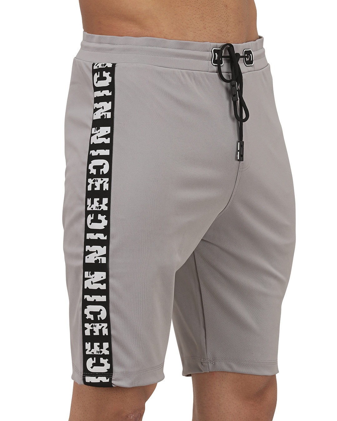 Shop Men's Grey Typography Shorts-Back