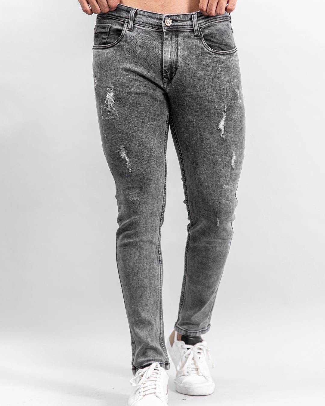 Buy Men's Grey Washed Jeans Online at Bewakoof