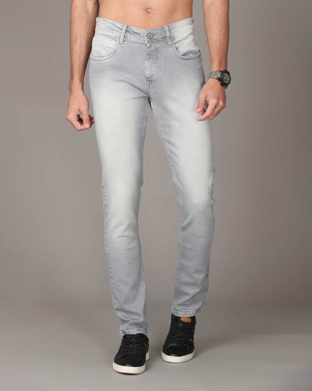 Men's Grey Slim Fit Jeans