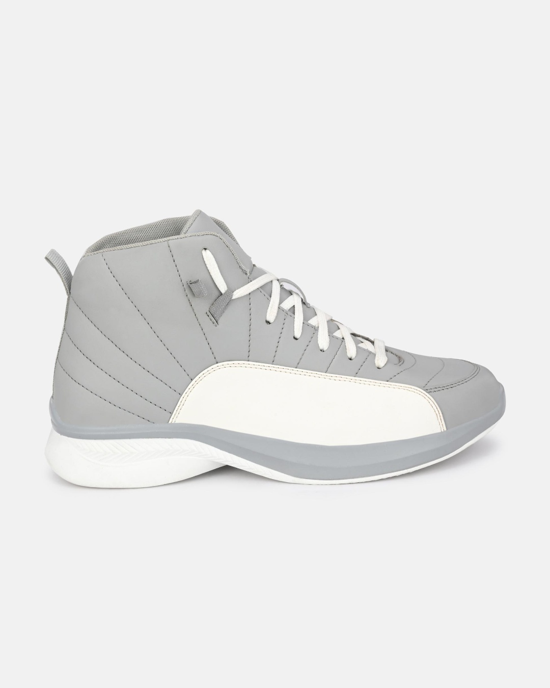 Shop Men's Grey & White Color Block Sneakers-Back