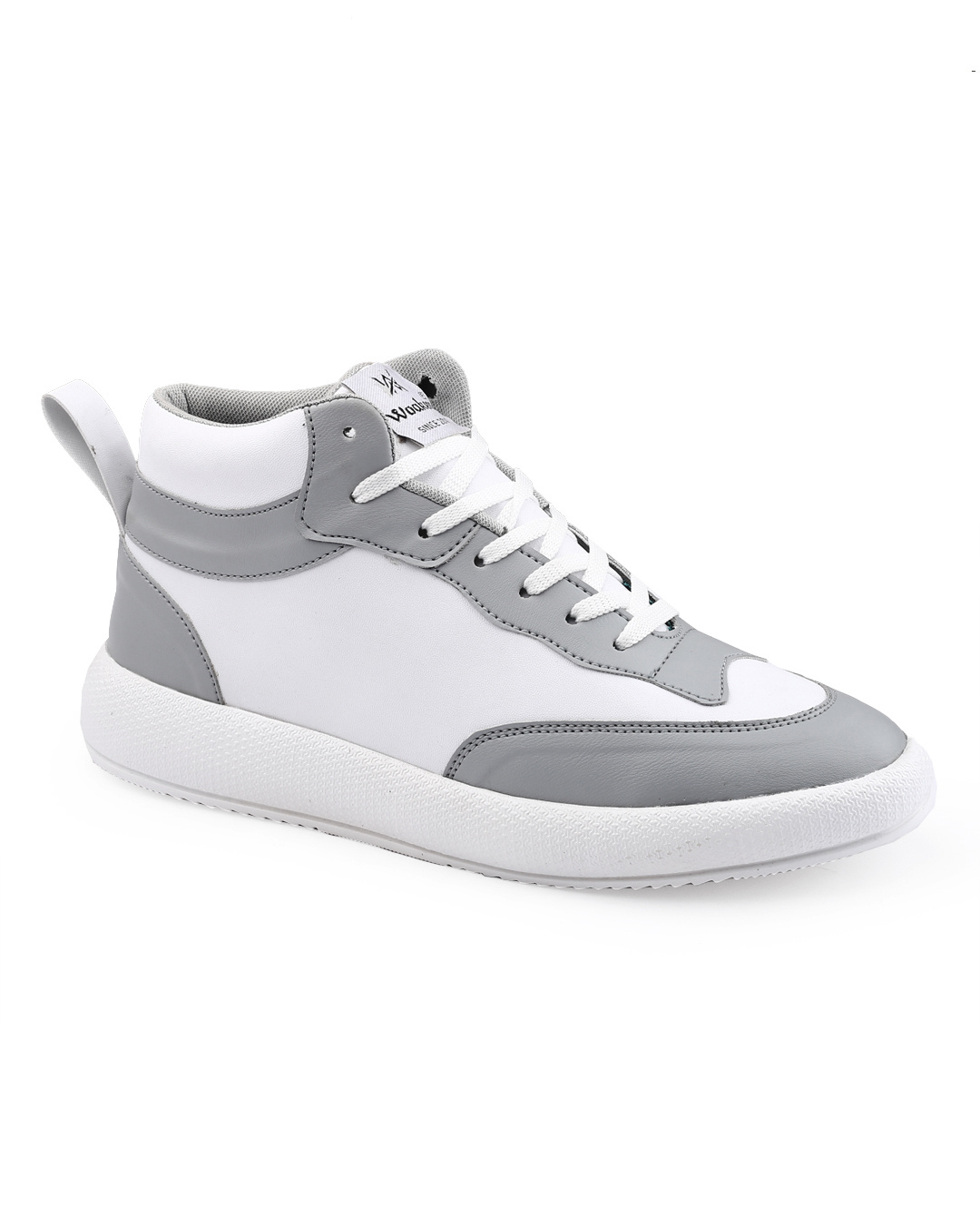 Shop Men's Grey & White Color Block Sneakers-Back