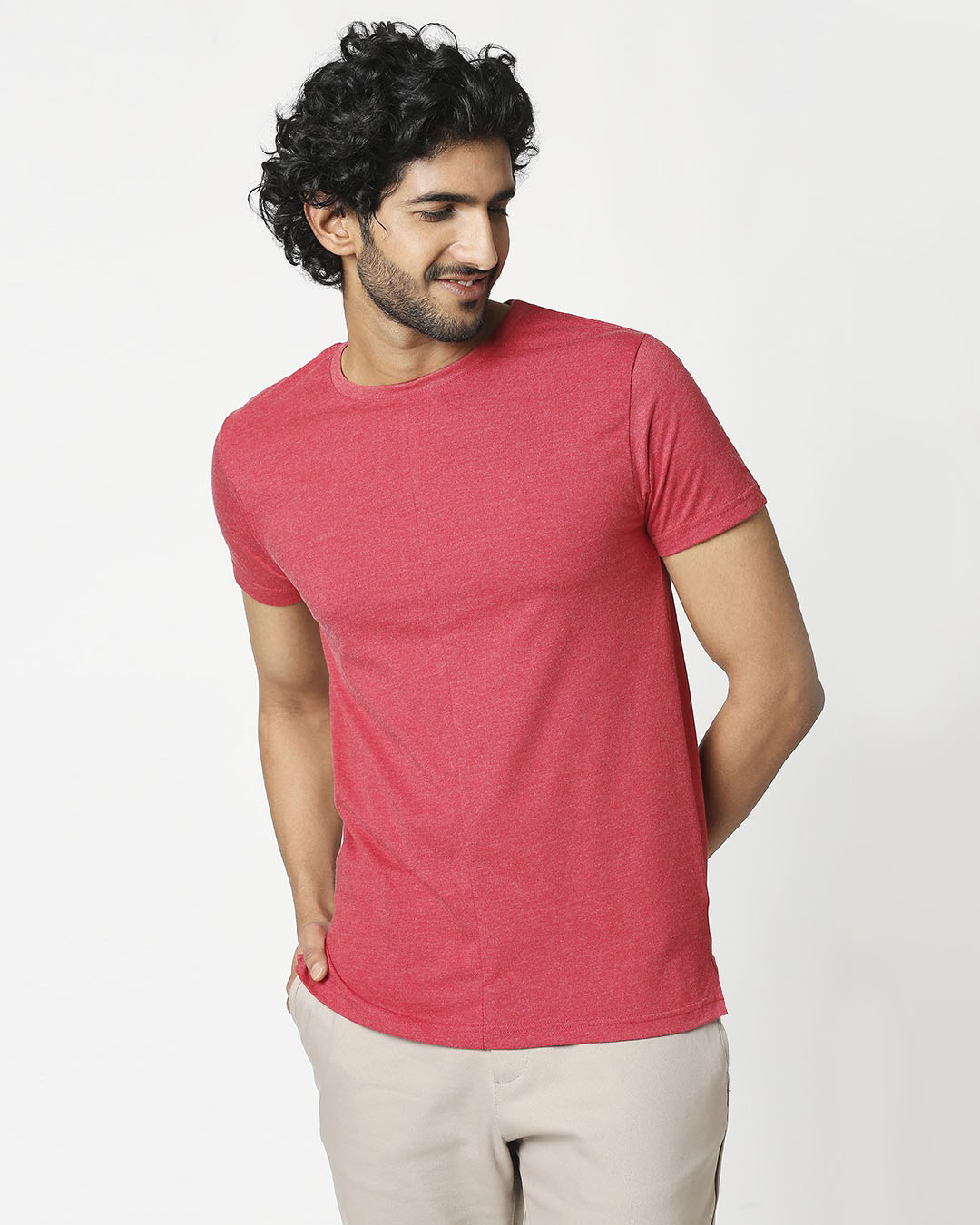 

Men' Half Sleeve Melange Cut & Sew T-Shirt Men' Melange Half Sleeve Cut & Sew T-Shirt Bewakoof.com