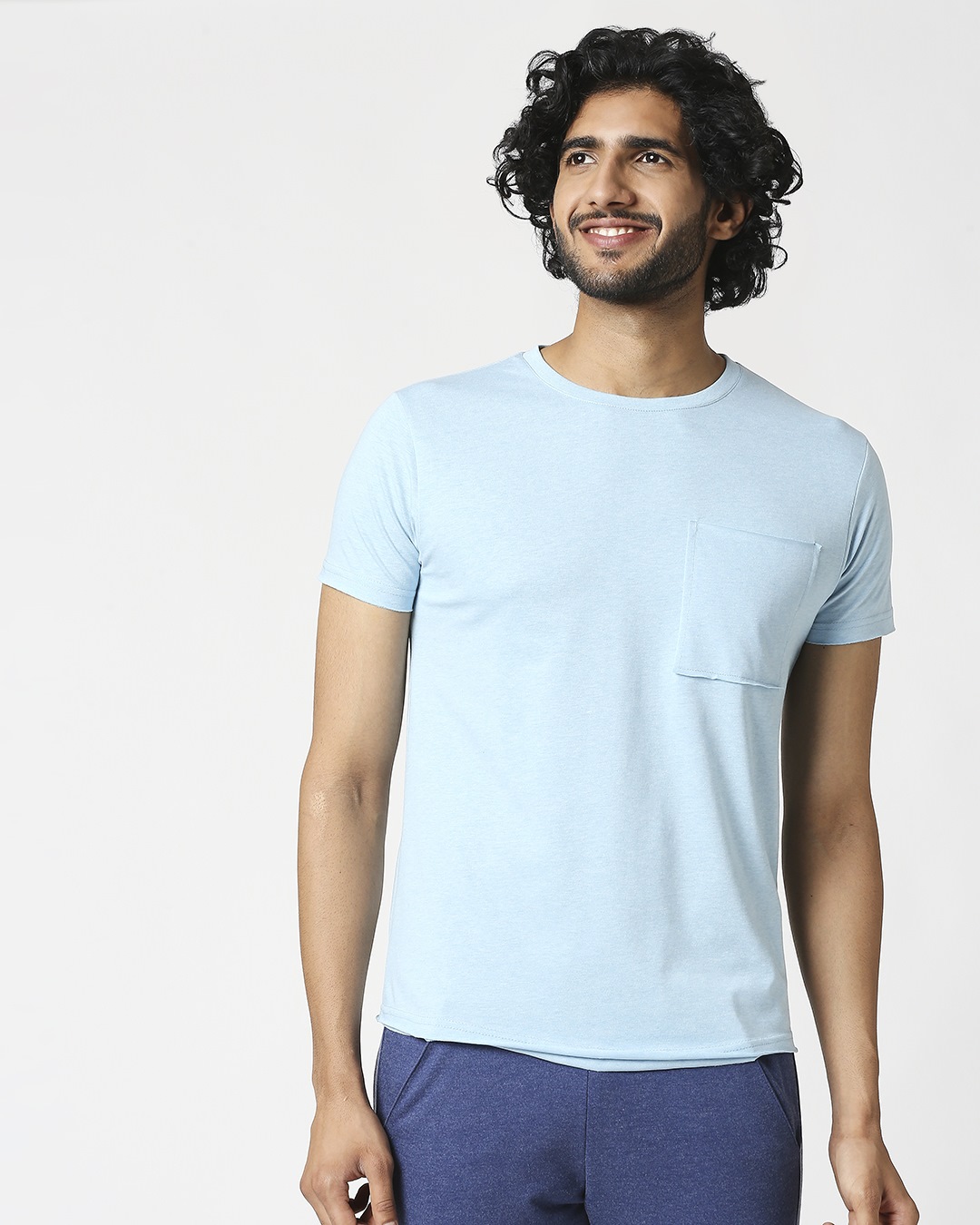 Shop Men's Half Sleeve Melange Pocket T-Shirt-Back