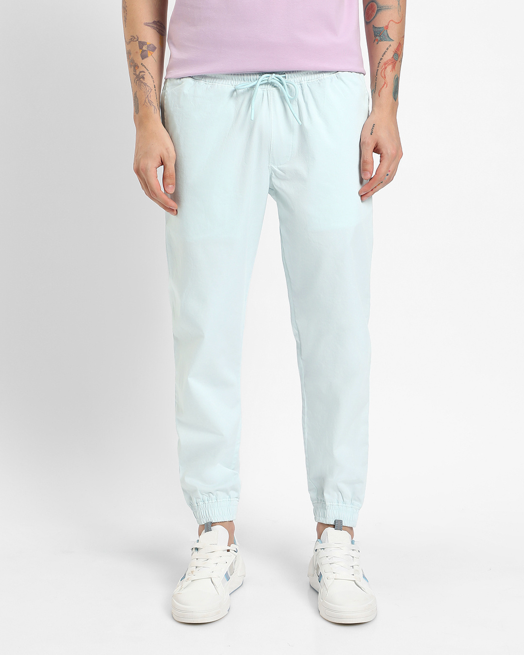 Shop Men's Blue Over Dyed Jogger Pants-Back