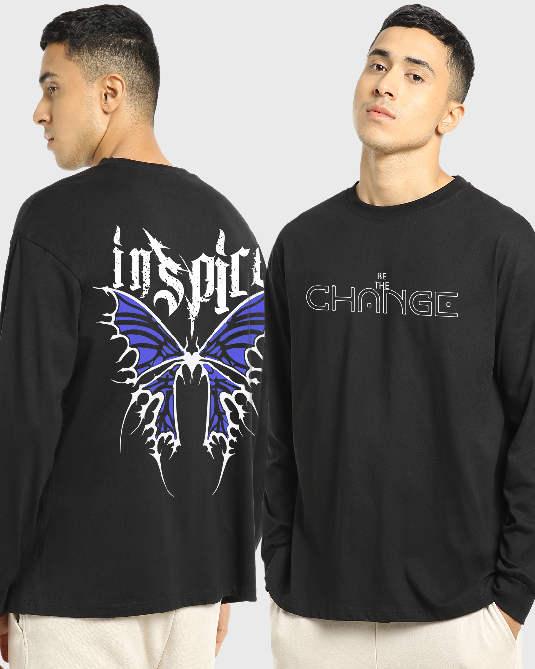 Believer Print Oversized Black Gen-Z Unisex T-shirt