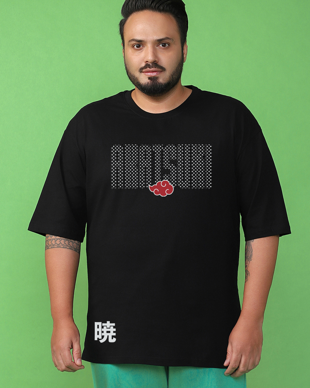 maison atsuaki -  maison atsuaki Tank Tee in Black with Gold Print main image 0