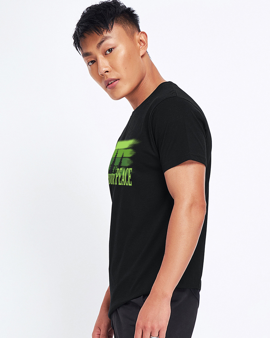 Shop Men's Jet Black Who Needs People Graphic Printed T-shirt-Back