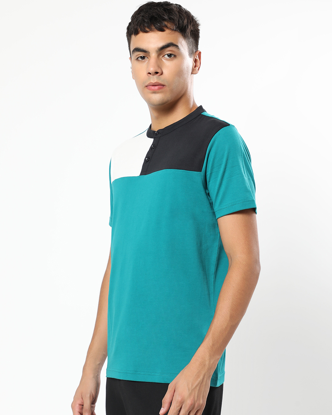 Shop Men's Kayaking Color Block Henley T-shirt-Back