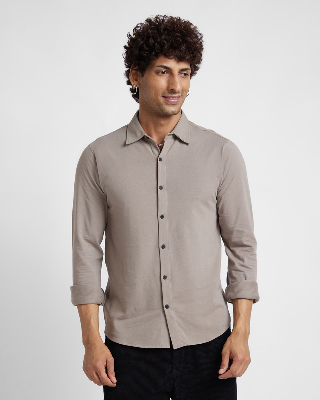 Buy Men's Khaki Shirt Online at Bewakoof