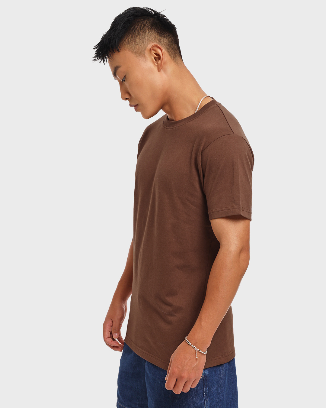 Shop Men's Brown T-shirt-Back