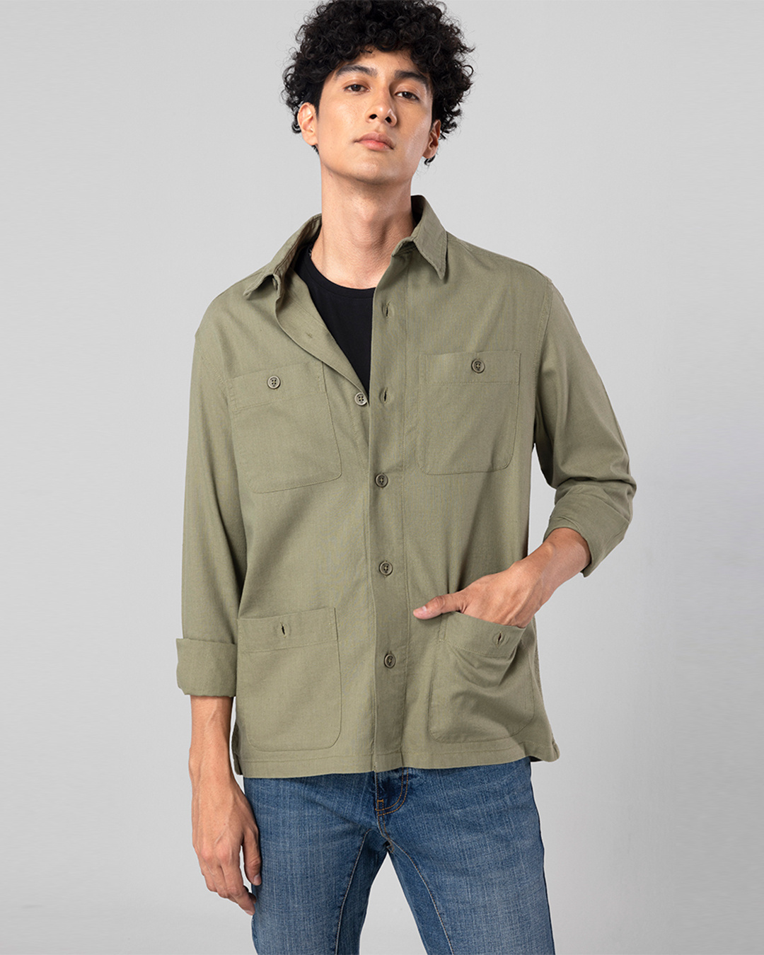 Buy Men's Lava Green Aquae Slim Fit Shirt Online at Bewakoof