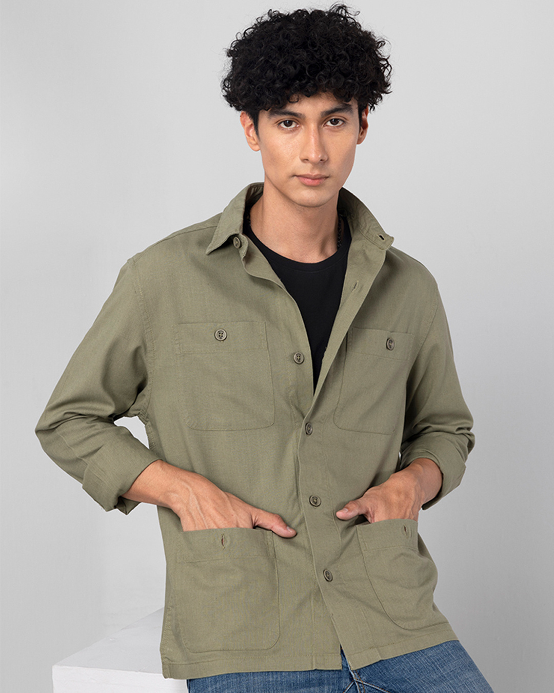 Buy Men's Lava Green Aquae Slim Fit Shirt for Men Green Online at Bewakoof