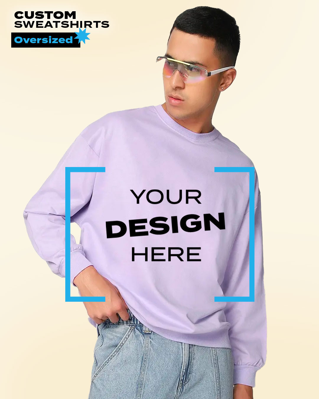 Mens lavender sweatshirt Clearance