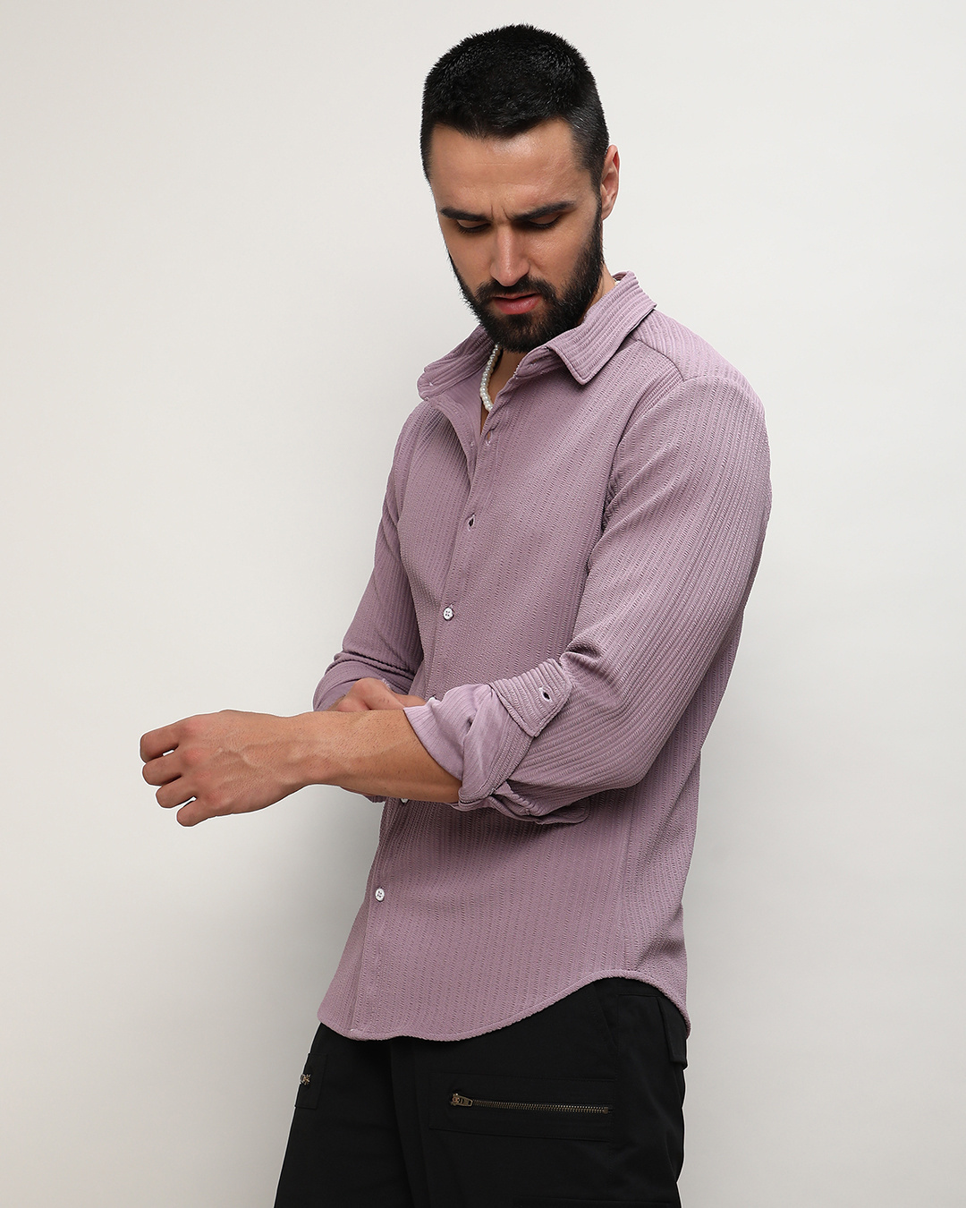 Shop Men's Lavender Shirt-Back