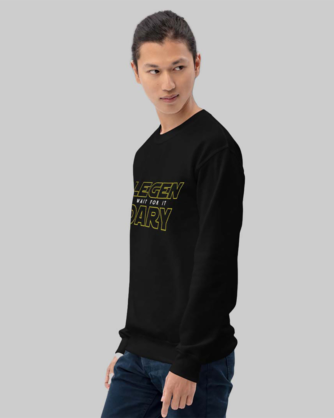 Shop Men's Black Legend Dary Printed Regular Fit Sweatshirt-Back