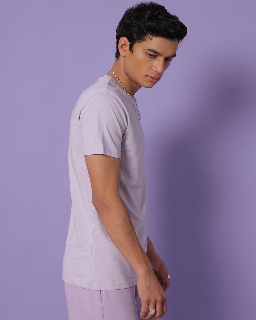 Shop Men's Lilac Feel Good Oversized T-shirt-Back