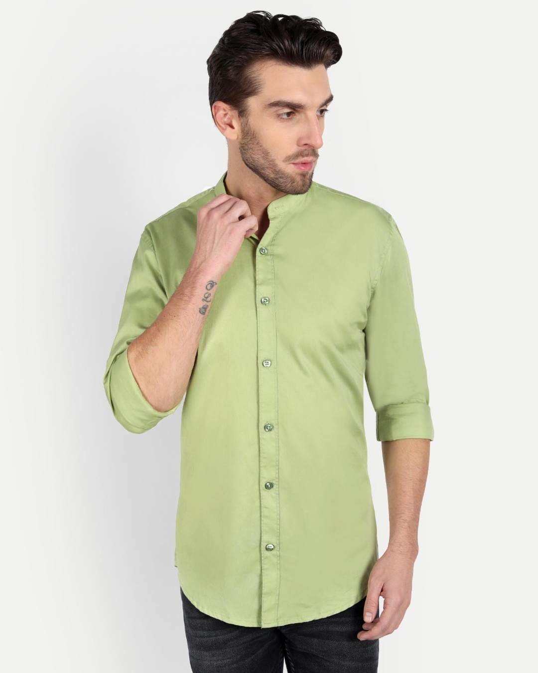 Buy Men's Lime Green Slim Fit Shirt Online at Bewakoof