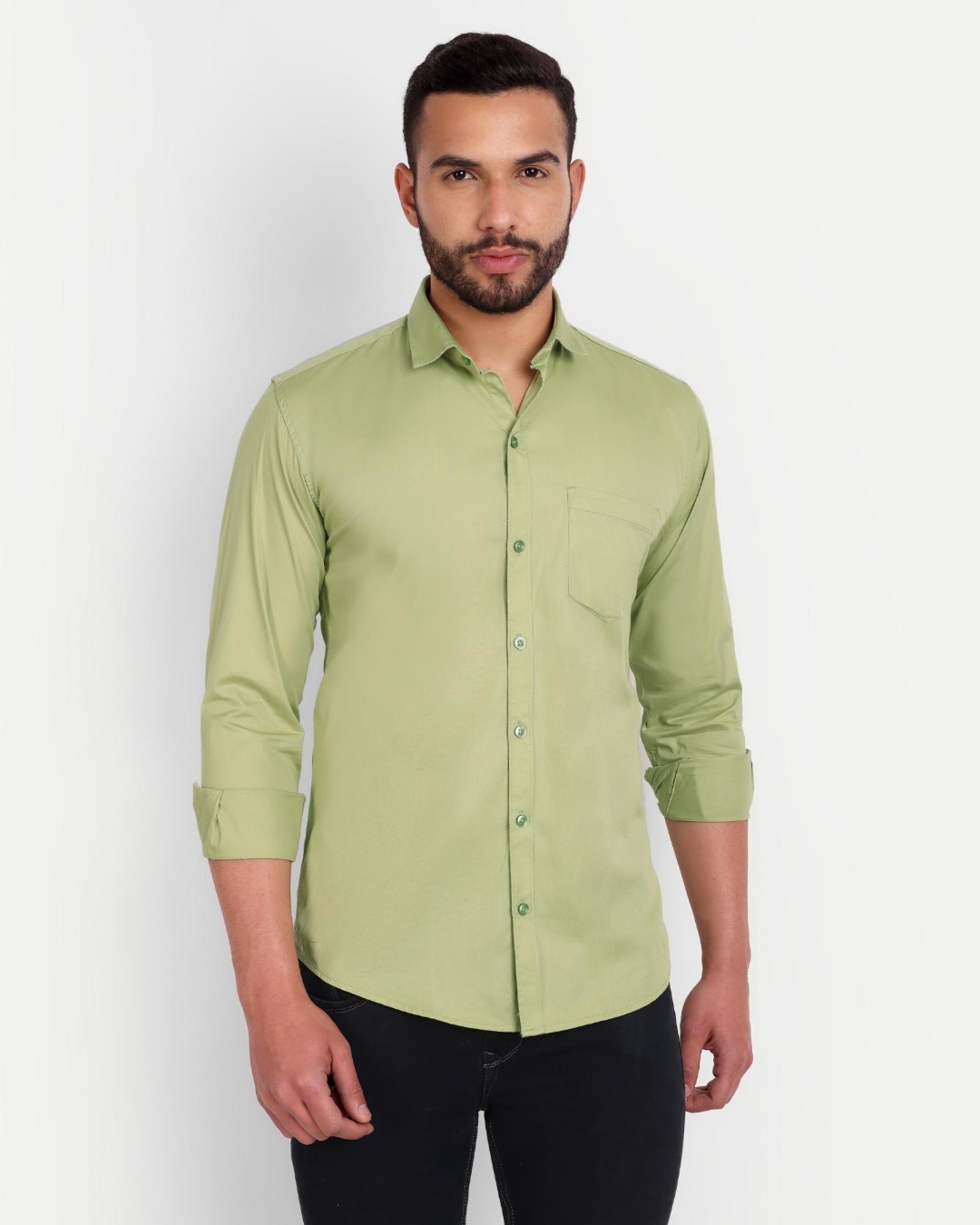 Buy Men's Lime Green Slim Fit Shirt Online at Bewakoof