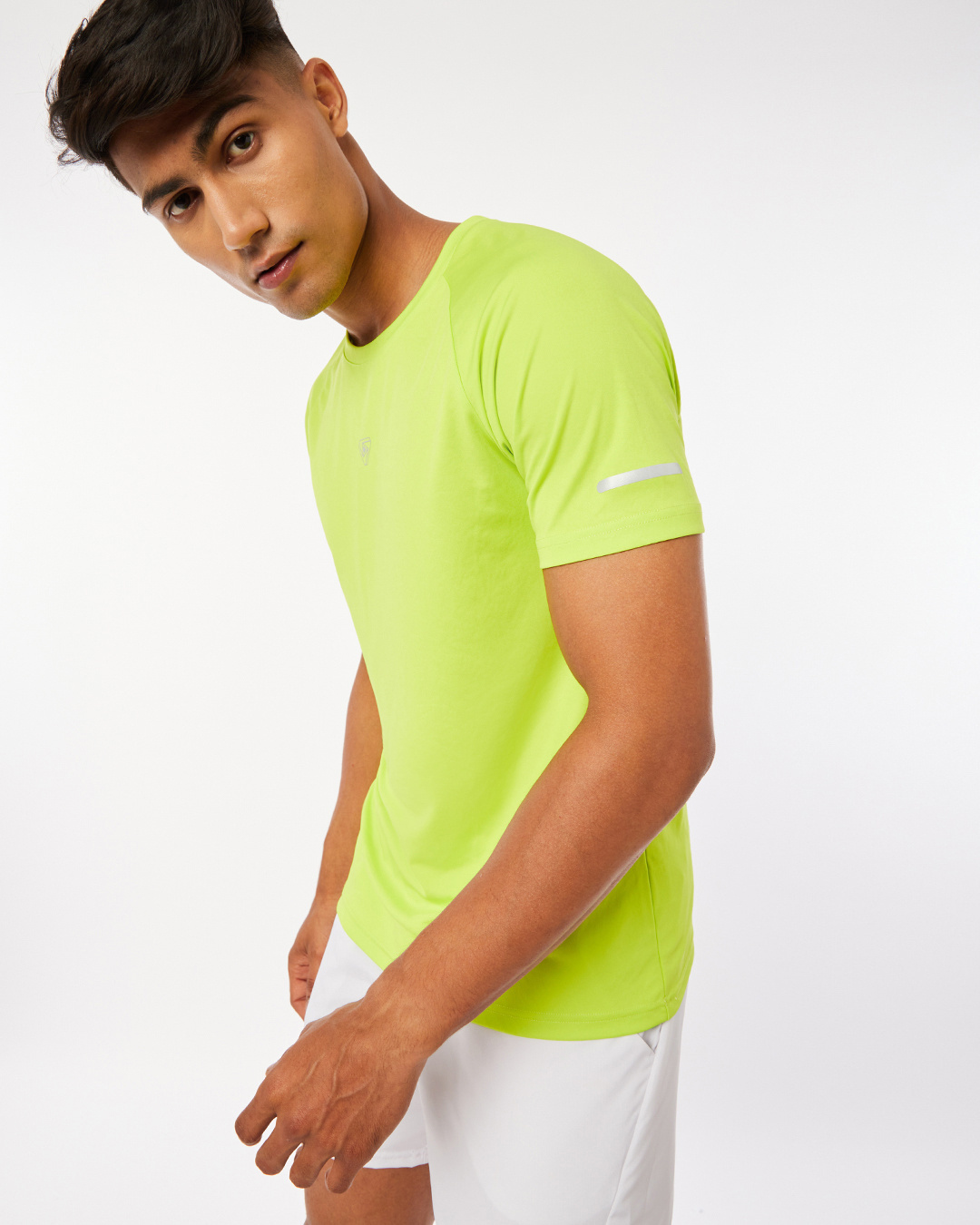 Shop Men's Lime Training Utility T-shirt-Back