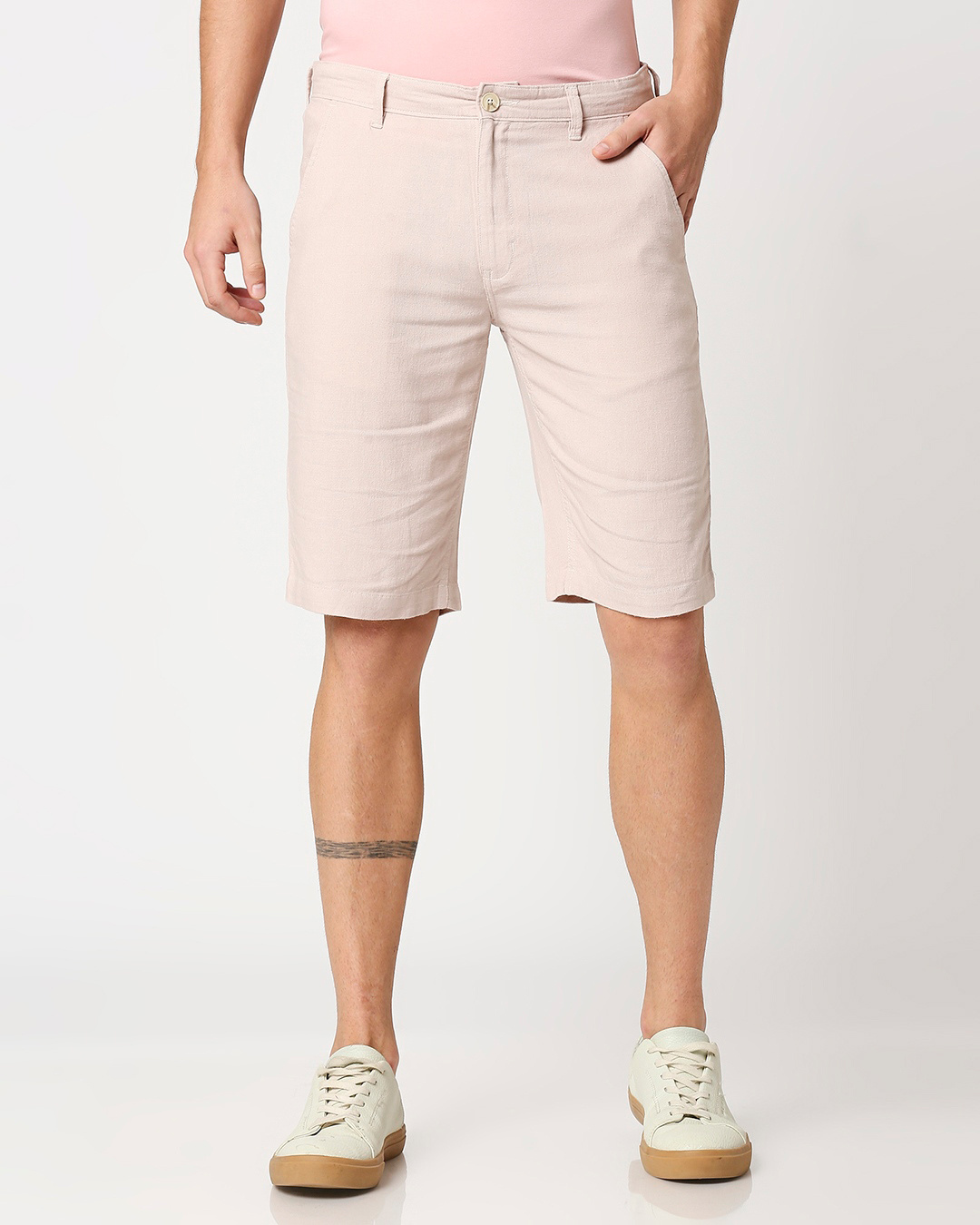 Shop Men's Linen Shorts-Back
