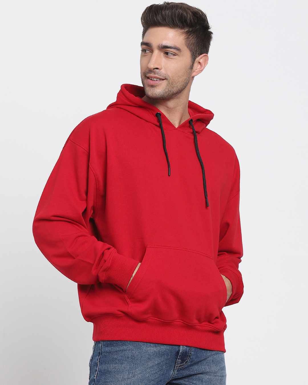 Shop Men's Oversized Winter Hoodie Sweatshirt-Back
