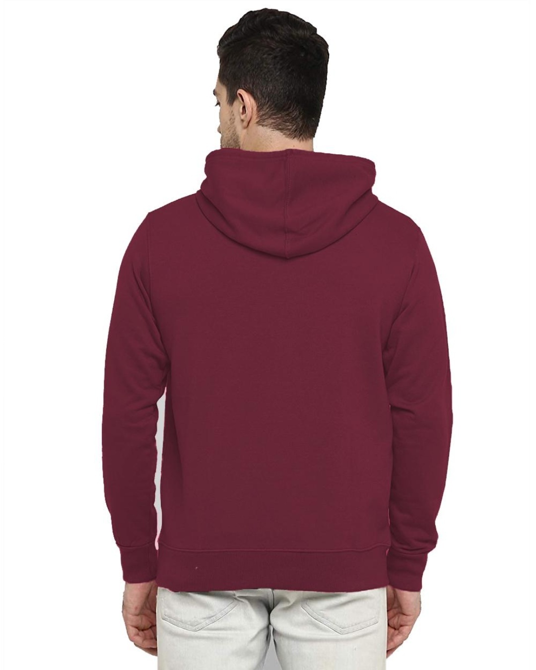 Shop Men's Maroon Attack on Titan Graphic Printed Hoodie-Back