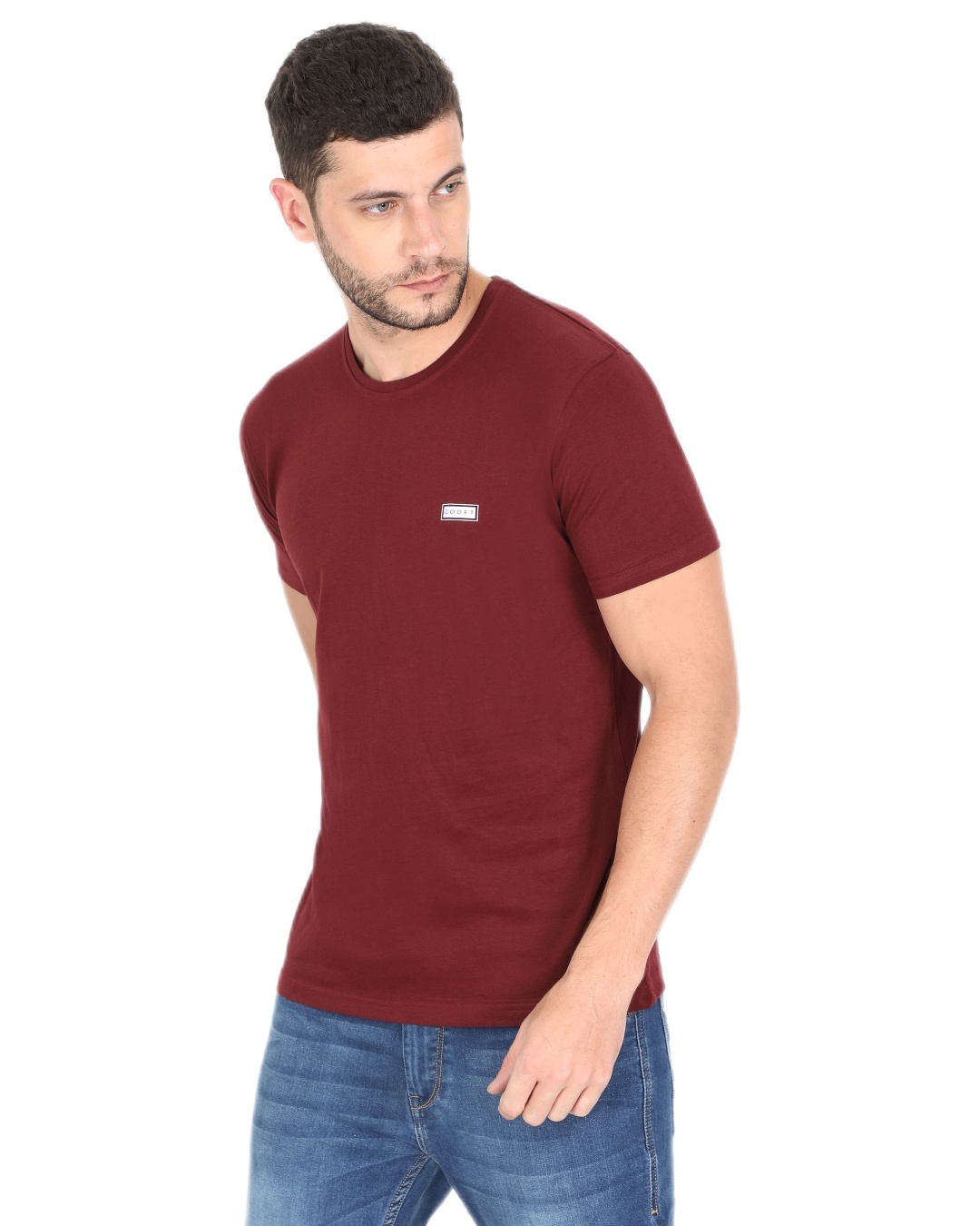 Shop Men's Maroon Casual T-shirt-Back