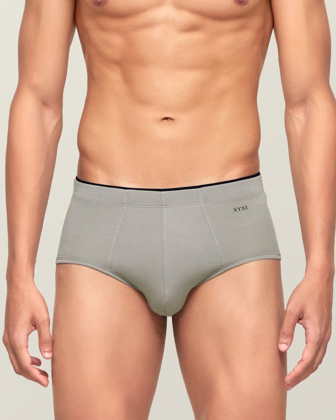Shop Pack of 2 Men's Maroon & Grey Uno Anti-Microbial Micro Modal Briefs-Back
