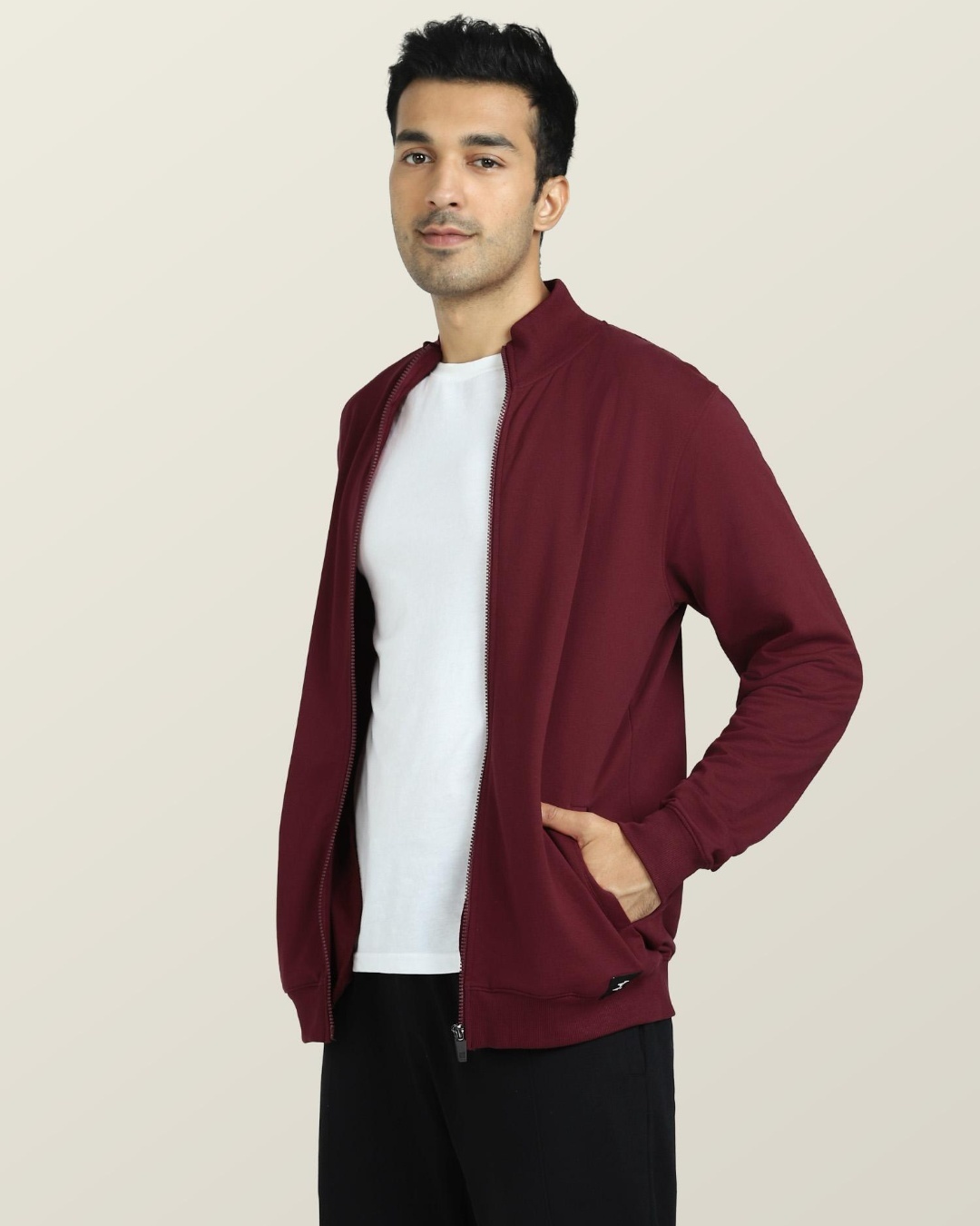 Buy Men's Maroon Jacket Online at Bewakoof