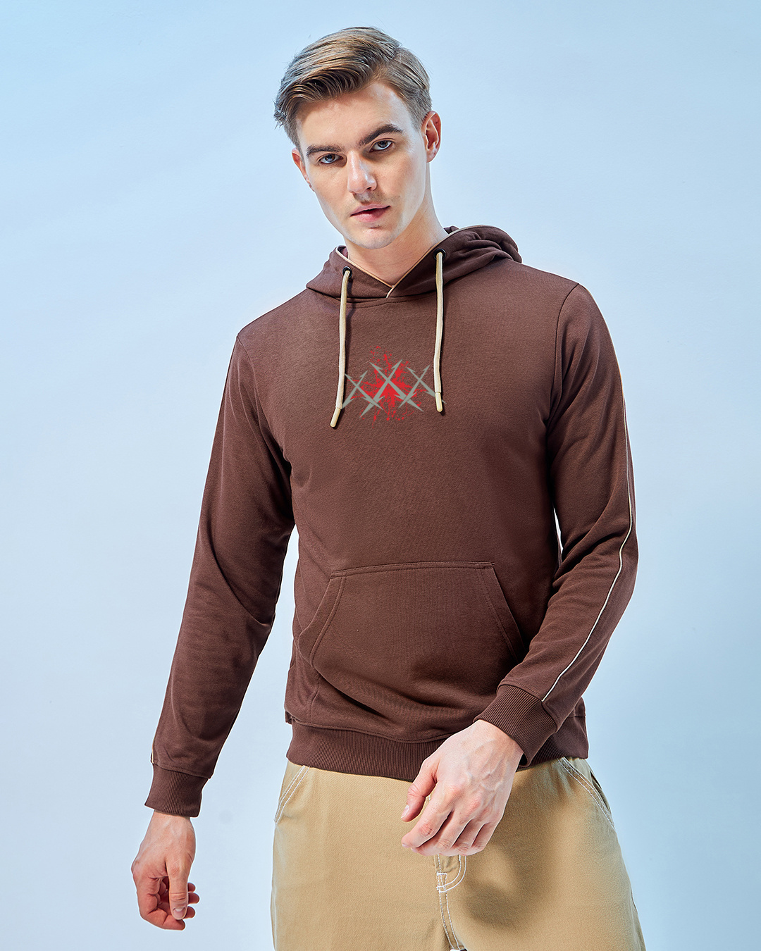 Shop Men's Brown Metallica Graphic Printed Hoodies-Back