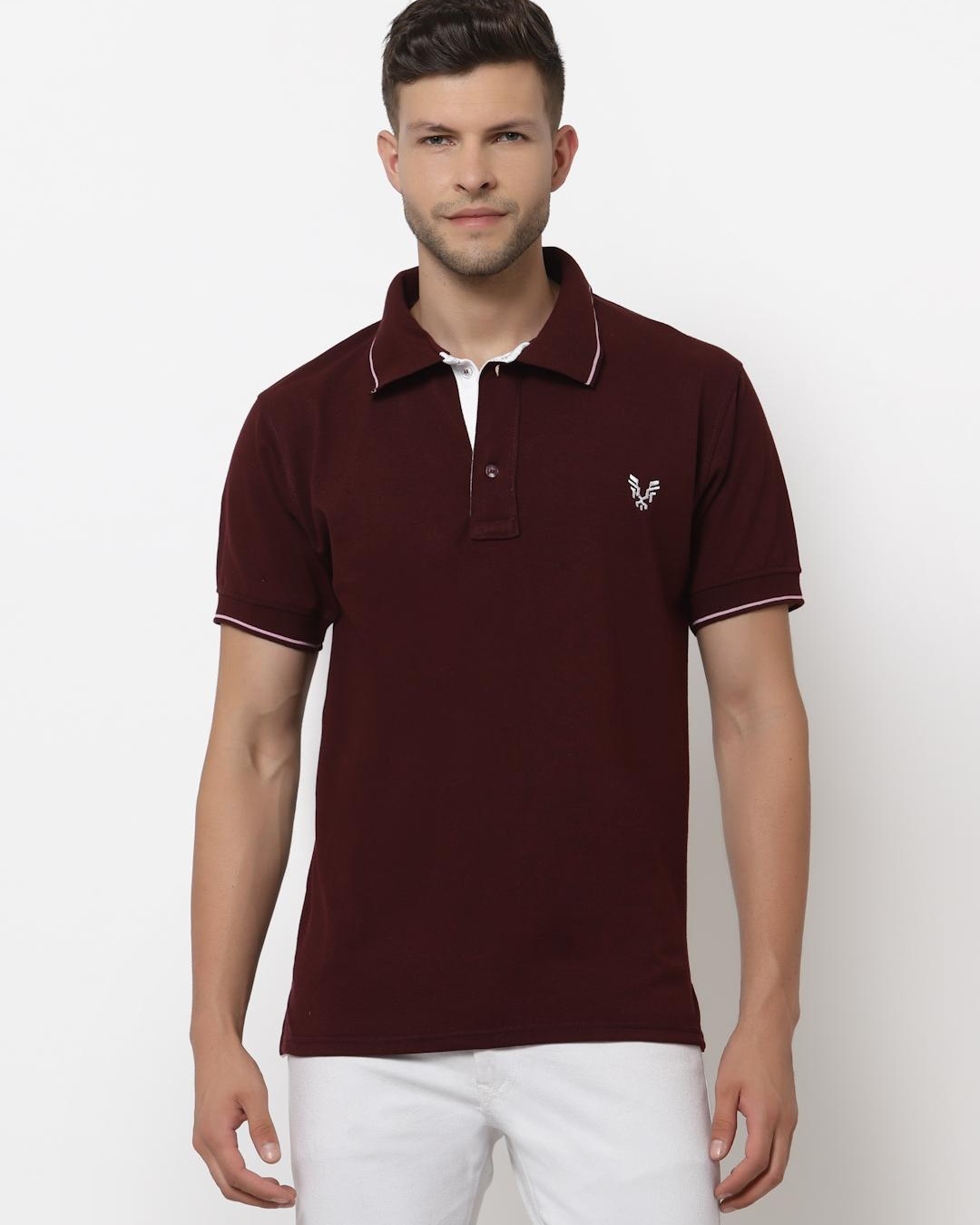 Buy Men S Maroon Polo T Shirt For Men Maroon Online At Bewakoof