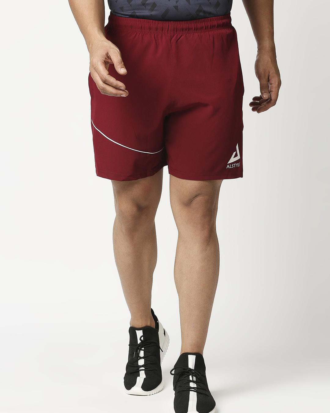 Buy Men's Maroon Printed Casual Shorts for Men Maroon Online at Bewakoof